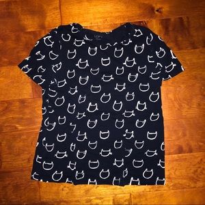 Cat print tee